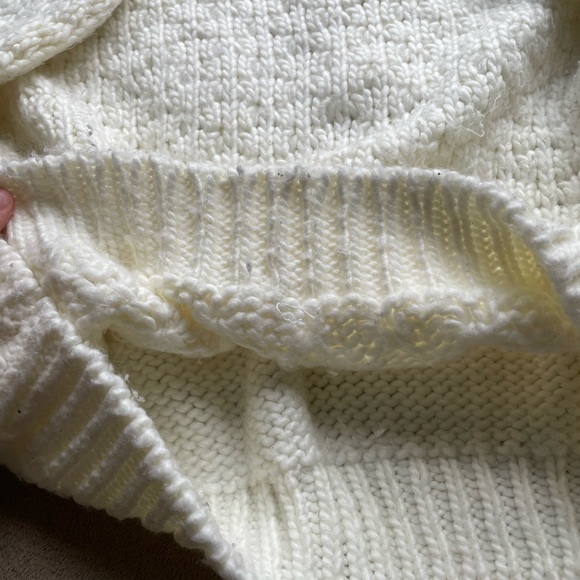 MINKPINK off white chunky knit sweater (mock neck) - Picture 3 of 5